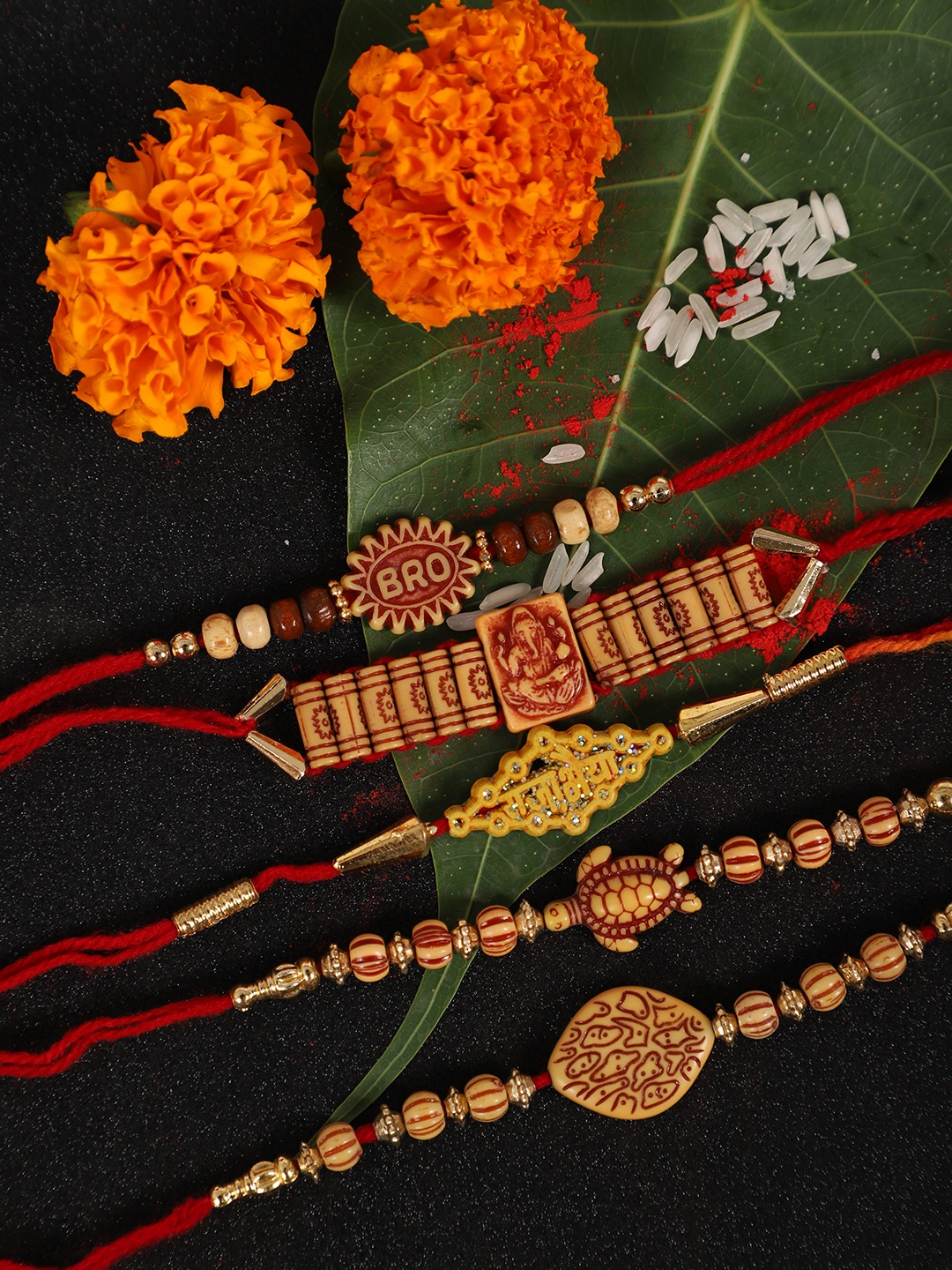 YouBella Designer Bracelet Rakhi and Greeting Card Combo Set for Brother Raksha Bandhan Gift for Brother